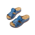 thumbnail image 3 of Lacyhop Women Ladies Orthopedic Sandals Low Wedge Open Toe Anti-Slip Mules Slides Shoes, 3 of 6