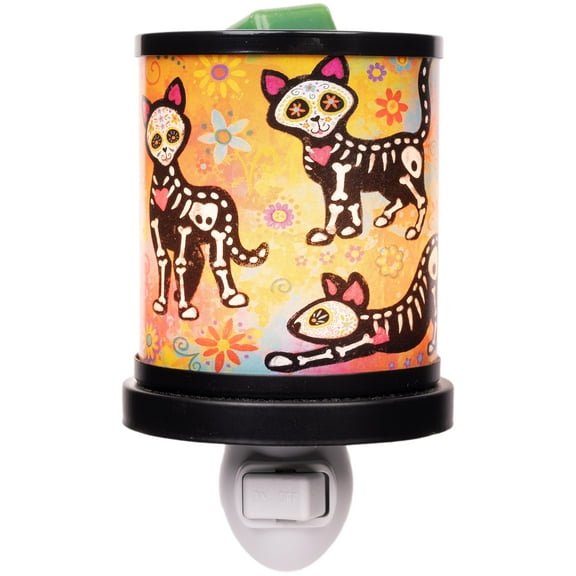 Scentsationals Day of The Dead Collection Scented Wax Cube Warmer Wax Melt Fragrance Melter - Electric Home Air Freshener Home Decor Candle Replacement Dia de los Muertos Decorations Cat Dance