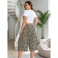 thumbnail image 5 of FEREMO Women Plus Size Pajama Pant Capri Printed Sleep Pant with Pockets 3-Pack, 5 of 9