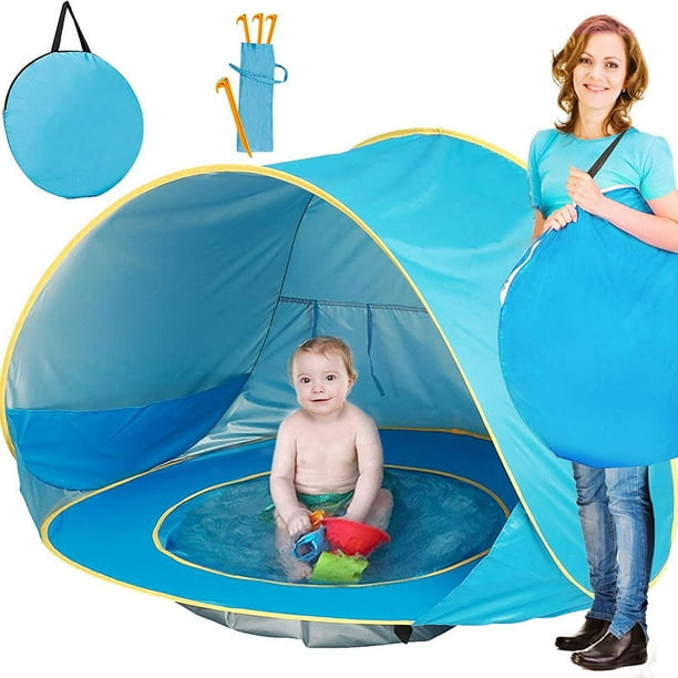 KCSD Baby Beach Tent Pop Up Portable Sun Shelter with Pool 50