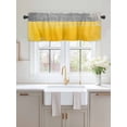thumbnail image 2 of Valances for Windows Yellow Gray Rod Pocket Cafe Window Treatments Valance Curtains for Kitchen Bathroom Laundry Basement Windows 60"x14", 2 of 9