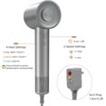 thumbnail image 4 of Hair Dryer Negative Ionic Blow Dryer with 150000 RPM Brushless Motor for Fast Drying High Speed Lightweight Low Noise Blow Dryer with Magnetic Nozzle(Gray), 4 of 8