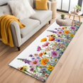 thumbnail image 2 of Spring Floral Runner Rugs 2x6 ft Romantic Colorful Flower Watercolor Country Leaf Washable Hallway Rugs Non-Slip Floor Mats Absorbent Carpet Bedside Runners for Bedroom Kitchen Bathroom Laundry Room, 2 of 9