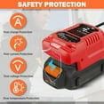 thumbnail image 5 of Charger For Worx 18V/20V Lithium Battery WA3578 WA3525 WA3520 WA3575 WA3512 WA3770 WA3881 WA3742 Series Power Tools Battery, 5 of 8