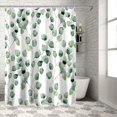 thumbnail image 5 of Eucalyptus Shower Curtain for Bathroom 72 x 72 Inches Fresh Leaf Green Floral Round Leaves Watercolor Vine Branches Waterproof Polyester Curtains with Hooks, 5 of 6