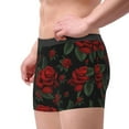 thumbnail image 3 of Rateoe Roses Mens Boxer Briefs Poly Spandex Performance Boxer Briefs Underwear Hem Boxer Briefs - Medium, 3 of 8