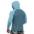 thumbnail image 5 of Men's US 250th Anniversary Hoodie with Built-in Face Mask and Raglan Sleeves Featuring Patriotic Graphic for Independence Day Celebration Fishing Hiking or Outdoor Work Sky Blue XL, 5 of 6