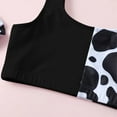 thumbnail image 4 of Fesfesfes Girls Swimsuit 3 Piece Bathing Suits Cow Print Bikini Tankini Set Beach Swimwear with Shorts Bikini Swimwear for 6-13 Years(Black,10-11Years), 4 of 5