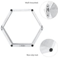 thumbnail image 5 of Hexagon Floating Shelves Set of 6 Honeycomb Shelves for Wall, Gray White, 5 of 7
