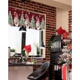 thumbnail image 4 of Curtain Valance, Christmas Gingerbread Man Snowflake Candy Canes Winter Pink Short Rod Pocket Window Treatment for Living Room, Bedroom, Kitchen, Bathroom, 1 Panel, 54" X 18", 4 of 6