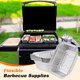 thumbnail image 5 of Uxcell 30-Pack Bandejas para Goteo de Parrilla, 6 x 4.7 x 1.8 Pulgadas Bandejas de Grasa Desechables de Aluminio para Barbacoas [Tono Plateado], 5 of 6