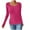 Hot Pink, variant on ​Womens Blouses Slim Fit Casual Long Sleeve Round Neck Top, Soft Smooth Fabric Modern Minimalist Design Versatile Everyday Essentials