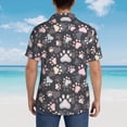thumbnail image 4 of Fuzoiu Colorful Paws Of Dog Print Hawaiian Shirt for Men, Summer Beach Casual Short Sleeve Button Down Shirts, Men’s Beach Summer Shirts with Pocket,Small, 4 of 7