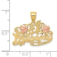 thumbnail image 3 of FB Jewels 14k Yellow & Rose Gold #1 Grandma with Roses Pendant, 3 of 3