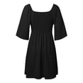 thumbnail image 5 of WENWU Womens Dresses 2024 Spring Summer Deep V Neck Elegant Bow Tie Mini Dress S XL Casual Knee Length Dresses for Women Maxi for Women, 5 of 7