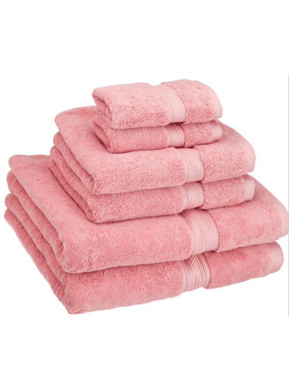 SPRINGFIELD LINEN 6 Pieces Set Towel Pink 2 BATH TOWEL, 2 HAND TOWEL AND 2 WASHCLOTHS