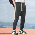 thumbnail image 2 of YDLCAFD Gym Pants Men Loose Fit Men'S Side Colorb Locked Drawstring Elastic Waist Loose Casual Sweatpants Sweatpants, 2 of 9