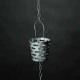 thumbnail image 7 of Zeckos Metal Olive Bucket Cup Style Rain Chain Home Decor 74 inch, 7 of 7