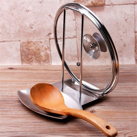 - Girl12Queen Stainless Steel Spoon Rest Pan Pot Cover Lid Stand Rack Storage Kitchen Tool