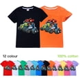thumbnail image 2 of Camiseta para niños, camiseta de manga corta para niños, ropa para niñas pequeñas, trajes de verano, camisetas, camisetas de dibujos animados, coche, monstruo, máquina Cotton15T Gao Jinjia LED, 2 of 2