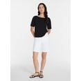thumbnail image 3 of Time and Tru Women's Envelope Tee with Short Sleeves, Sizes XS-XXXL, 3 of 6