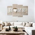 thumbnail image 3 of Elephant Stock Home Wall Sign Wall Art - Horizontal Multi Panel Canvas - Living Room Wall Decor - Wall Signs Multi Panel - Brown And Beige Decor - 75" x 48", 3 of 8