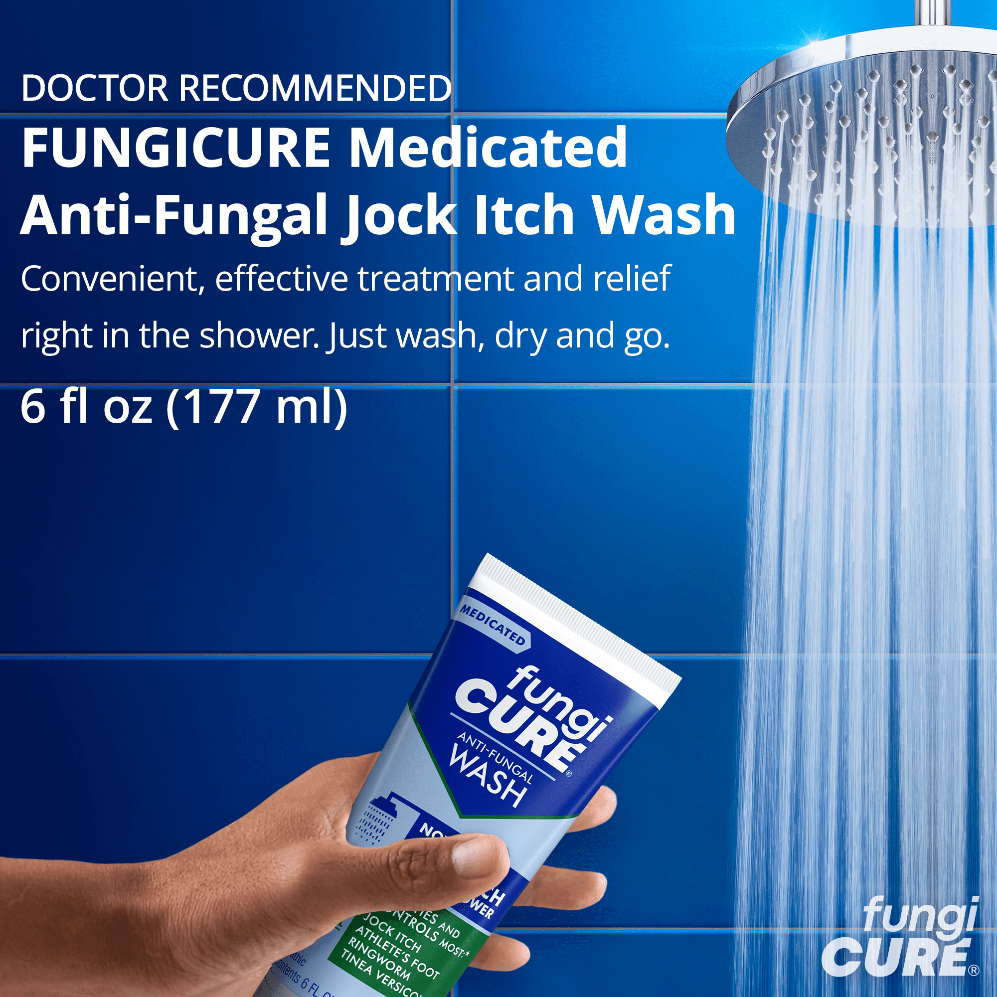 FUNGICURE Medicated Anti-Fungal Jock Itch Liquid Body Wash, 6 oz, 1 Pack