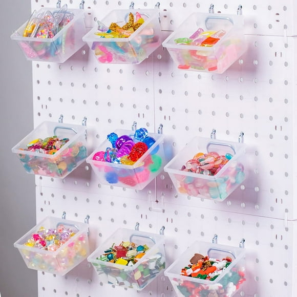 Pegboard Clear Bins