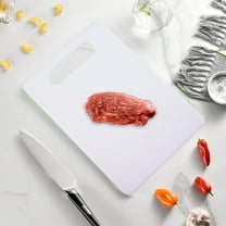 AuroraX Plastic Cutting Board with Grip Small Non Toxic Double Sided Cutting Board for Kitchen Dishwasher Safe Durable White Easy Clean Chopping Boards for Meat Vegetables Fruits