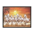 thumbnail image 2 of ADALE Seven Lucky Running Wild Horses Art Animal Wall Art Running Horses Wall Posters 1 Canvas Poster Wall Art Decor Print Picture Paintings for Living Room Bedroom Decoration Black Framed 20x16 Inch, 2 of 5