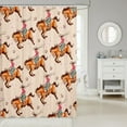 thumbnail image 2 of Western Cowgirl Shower Curtain Set,West Cowboy Horse Bathroom Set Home Decor,Rustic Country Style Bathroom Curtain Pink Texas Star Print Fabric Shower Curtain 72"Wx84"L, 2 of 6