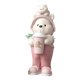 thumbnail image 2 of Figurita de oso de resina, Animal nórdico bonito, sosteniendo una bebida, decoración artística coleccionable para el hogar, familia, niños, oficina, Rosa, 2 of 9
