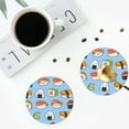 thumbnail image 5 of Bingfone Vintage Kawaii Sushi Leather Drinks Coasters With Set Of 6,Suitable For Home Kitchen,Coffee Cup Coasters Home Gift, 5 of 9