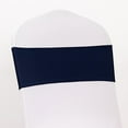 thumbnail image 2 of BalsaCircle 5 Spandex Navy Blue 5x14" Stretchable Chair Sashes with Gold Rhinestone Buckles Party Decorations, 2 of 8