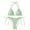 Light Green |#21, variant on Women's 2 Piece Floral Tropical Print Bikini Set Boho Triangle Bathing Suit Tie Backless Swimsuit Sets (Light Green,L)