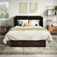 thumbnail image 5 of AFI Chelsea Queen Murphy Bed Chest with Mattress, Storage & Built-in Charging, Espresso, 5 of 21