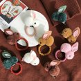 thumbnail image 5 of US Pompom Ball Rabbit Hair Rope Tie Ponytail Holder + Hair Clip Girl Gift Set, 5 of 7