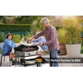 thumbnail image 4 of Feasto L50" 3-Tier Rolling Kitchen Cart, Stainless Steel Mobile Food Prep Table for Outdoor & Indoor Use, 4 of 13