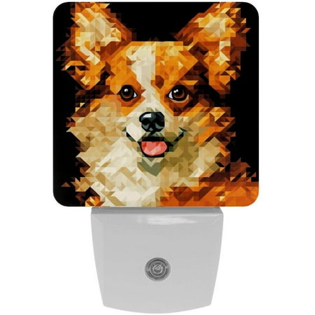 

Pixel dog Square LED Night Lights - Small Portable Lighting for Any Room - Energy Efficient & Long-lasting - for Bedroom Bathroom and Hallway
