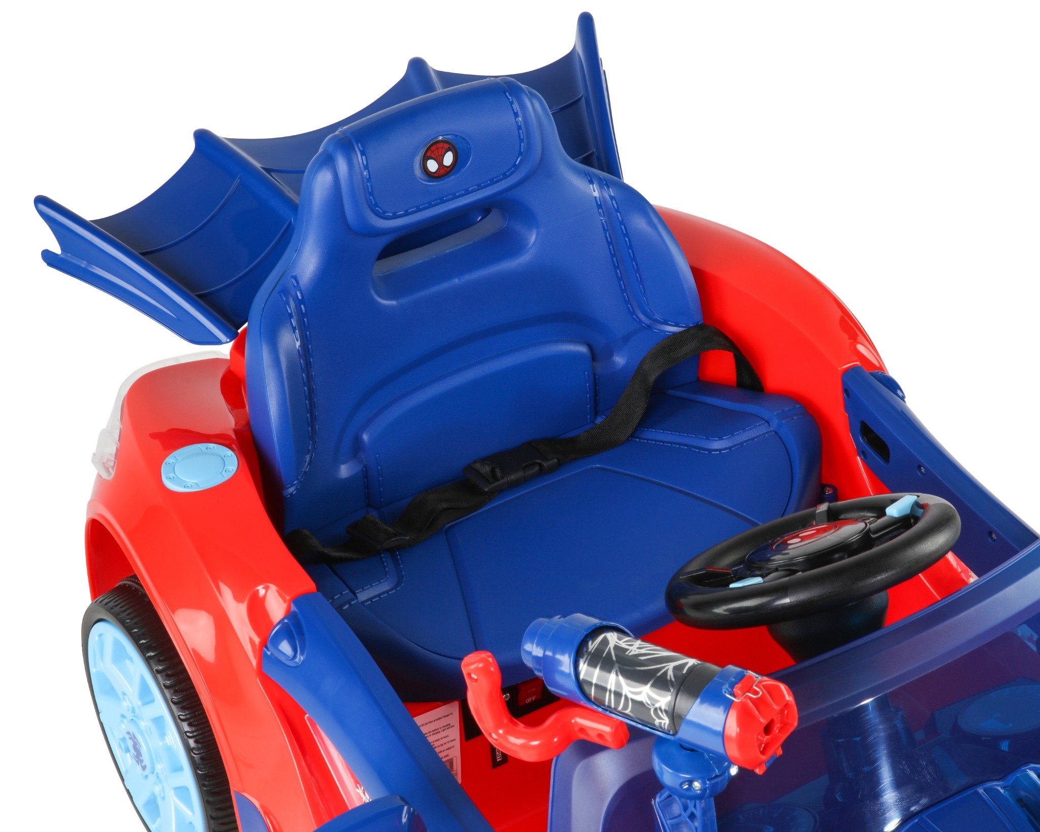 DYNACRAFT SPIDER-MAN 6V SUPER CAR, BATTERY POWERED RIDE-ON WITH LIGHTS AND SOUNDS, 1 COUNT
