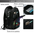 thumbnail image 4 of Japuie Futuristic Cat Warrior Print Laptop Backpack,Business Travel Durable Laptops Backpack with USB Charging Port,Water Resistant College Computer Bag for Women & Men, 4 of 5