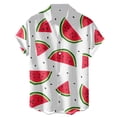 thumbnail image 3 of IWRICH Hawaiian Plus Size Shirt for Men Tropical Shirts Summer Beach Button down Short Sleeve Floral Vacation Tops 09-White M, 3 of 4