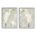 thumbnail image 4 of Stupell Industries White Heron Nautical Seashells Rustic Starfish Wildlife Graphic Art Gray Framed Art Print Wall Art, Set of 2, Design by June Erica Vess, 4 of 5