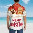 thumbnail image 4 of Kll Men'S Hawaiian Shirt Short Sleeve Button Down Beach Shirts-Animals Merry Christmas, 4 of 7