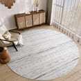 thumbnail image 1 of Round Rug for Living Room 6x6ft Boho Area Rugs Machine Washable Rugs for Bedrooms Nursery Dining Room White & Grey Moroccan Circle Rug Modern Non Slip Round Carpet, 1 of 6