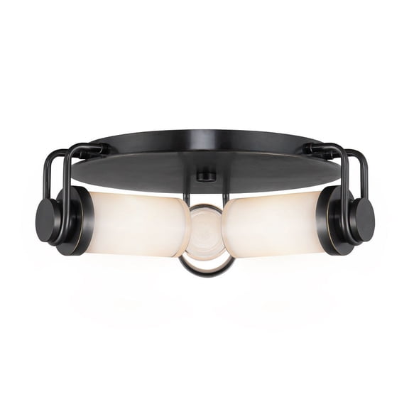 Alora Lighting FM355317UBGO Wynwood 3 Light 17" Wide Flush Mount Ceiling Fixture - Urban