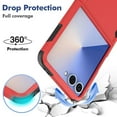thumbnail image 5 of ELEHOLD for Samsung Galaxy Z Flip 7 2025 Case, Rugged Hard PC Soft TPU Hybrid Anti-Drop  Shockproof Non-Slip Slim Fit Case for Samsung Galaxy Z Flip 7 2025 ,Red, 5 of 6