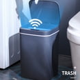 thumbnail image 4 of Matsuzay Cubo de basura eléctrico portátil recargable multimodo ajustable LED alimentado por baño inodoro cubo de basura cubo de Suministros de limpieza para el hogar Blanco 12L, 4 of 6