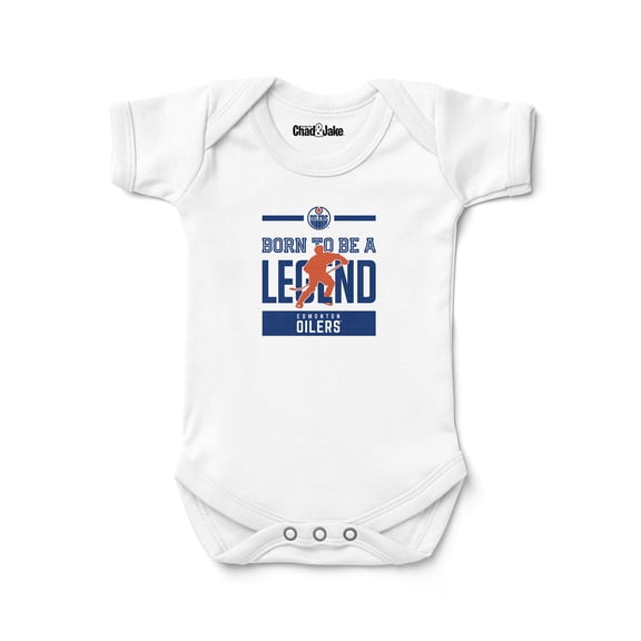 Newborn & Infant Chad & Jake White Edmonton Oilers Legend Bodysuit