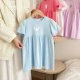 thumbnail image 2 of Robe de Jeunesse Chandails Filles Robe Deux Pièces Filles Imprimé Floral Mignon Col Rond Manches Courtes Robe, 2 of 3